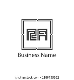 Initial Letter RA Logo Template Design