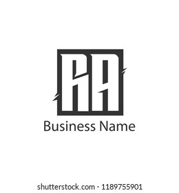 Initial Letter RA Logo Template Design