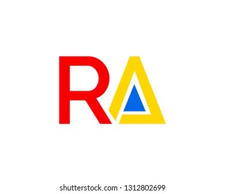 Initial Letter RA Logo Template Design