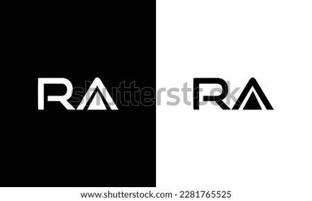 Initial Letter RA Logo Template Design Stock foto © 