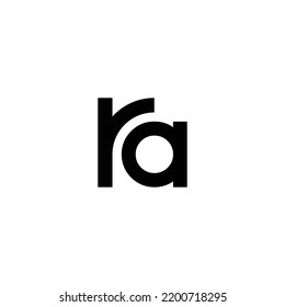Initial letter ra lowercase logo - editable in vector format
