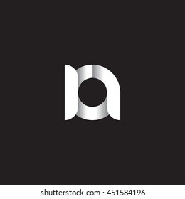 initial letter ra modern linked circle round lowercase logo white black