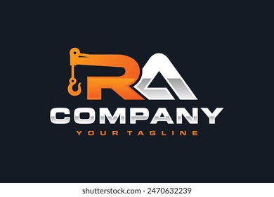 initial letter RA towing logo