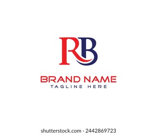 Initial Letter RB Abstract Logo Template Design Vector.