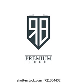 Initial Letter RB Company Design Logo Template