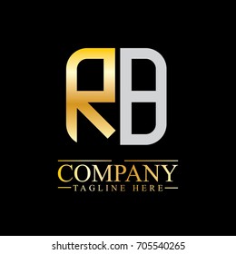 Initial Letter RB Linked Box Design Logo