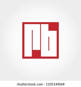 Initial Letter RB Logo Template Vector Design