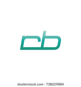 initial letter rb thin logo design