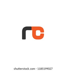 Initial Letter RC Linked, Rounded Logo Design