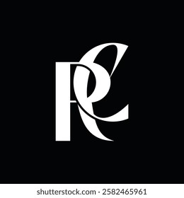 Initial letter RC logo design