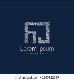 Initial Letter RC Logo Template Vector Design. Silver letter logo