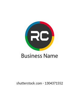 Initial Letter RC Logo Template Design