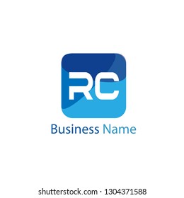 Initial Letter RC Logo Template Design