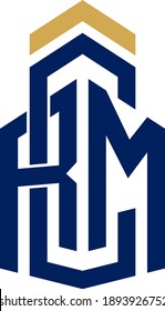 Initial Letter RCM Logo Template Design