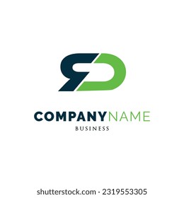 Initial Letter RD Icon Logo Design Template