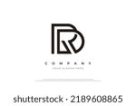 Initial Letter RD Logo or DR Logo Design Vector