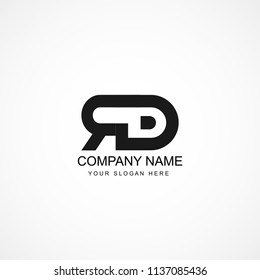 Diseño de plantilla de logotipo de Escritorio remoto de carta inicial