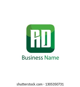 Initial Letter RD Logo Template Design