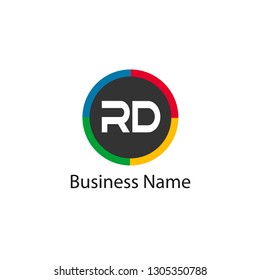 Initial Letter RD Logo Template Design
