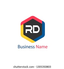 Initial Letter RD Logo Template Design