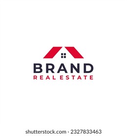 initial letter a real estate logo design