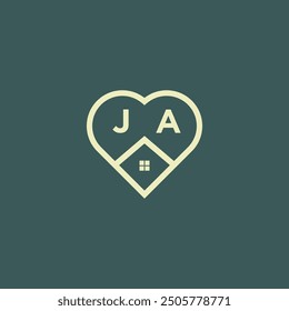 initial letter real estate logo design stock vector