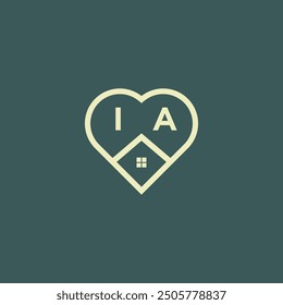 initial letter real estate logo design stock vector
