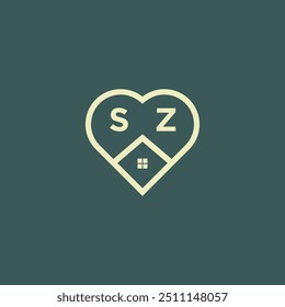 initial letter real estate logo design stock vector