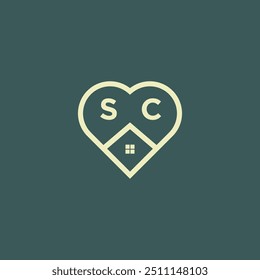 initial letter real estate logo design stock vector