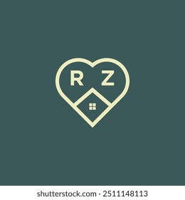 initial letter real estate logo design stock vector