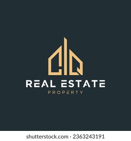 Letra inicial inmueble, inmueble, inmueble, inmueble, inmueble o logotipo de remodelación