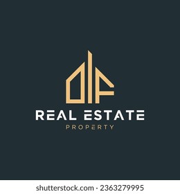 Initial letter real estate, realtor, property, construction, house, building or remodeling logo