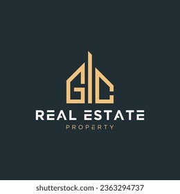 Initial letter real estate, realtor, property, construction, house, building or remodeling logo
