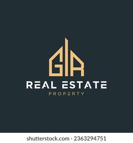Letra inicial inmueble, inmueble, inmueble, inmueble, inmueble o logotipo de remodelación