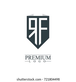 Initial Letter RF Company Design Logo Template