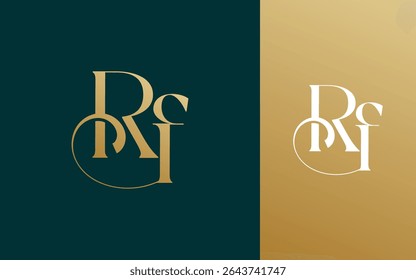 Letra inicial RF FR logotipo design vetor ilustração para casal, casamento e negócios