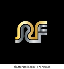 Initial Letter RF Linked Design Logo