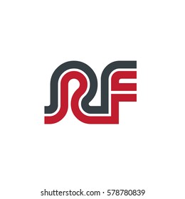 Initial Letter RF Linked Design Logo