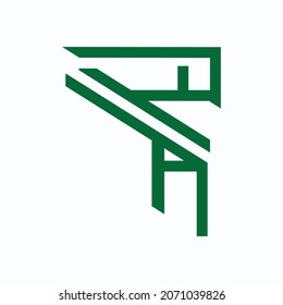 Initial letter RF logo design