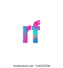 Initial Letter RF Logo Lowercase colorful design, Modern and Simple Logo Design.
