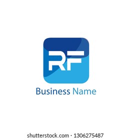 Initial Letter RF Logo Template Design