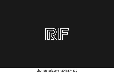 Initial letter RF uppercase modern lines logo design template elements. Logo Design.