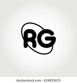 initial letter rg logo black
