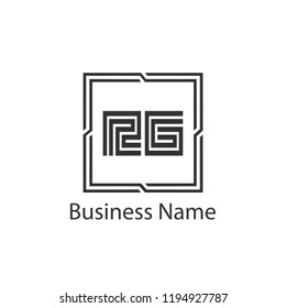 Initial Letter RG Logo Template Design