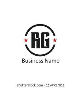 Initial Letter RG Logo Template Design