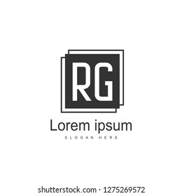 Initial Letter RG Logo Template Design