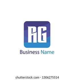 Initial Letter RG Logo Template Design