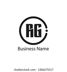Initial Letter RG Logo Template Design