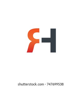 Initial Letter RH Design Logo