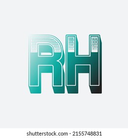 Design des RH-Logos mit Anfangsbuchstaben